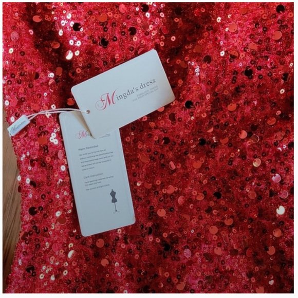 Mingda's Dress Red Sequin Dress - Picture 4 of 6